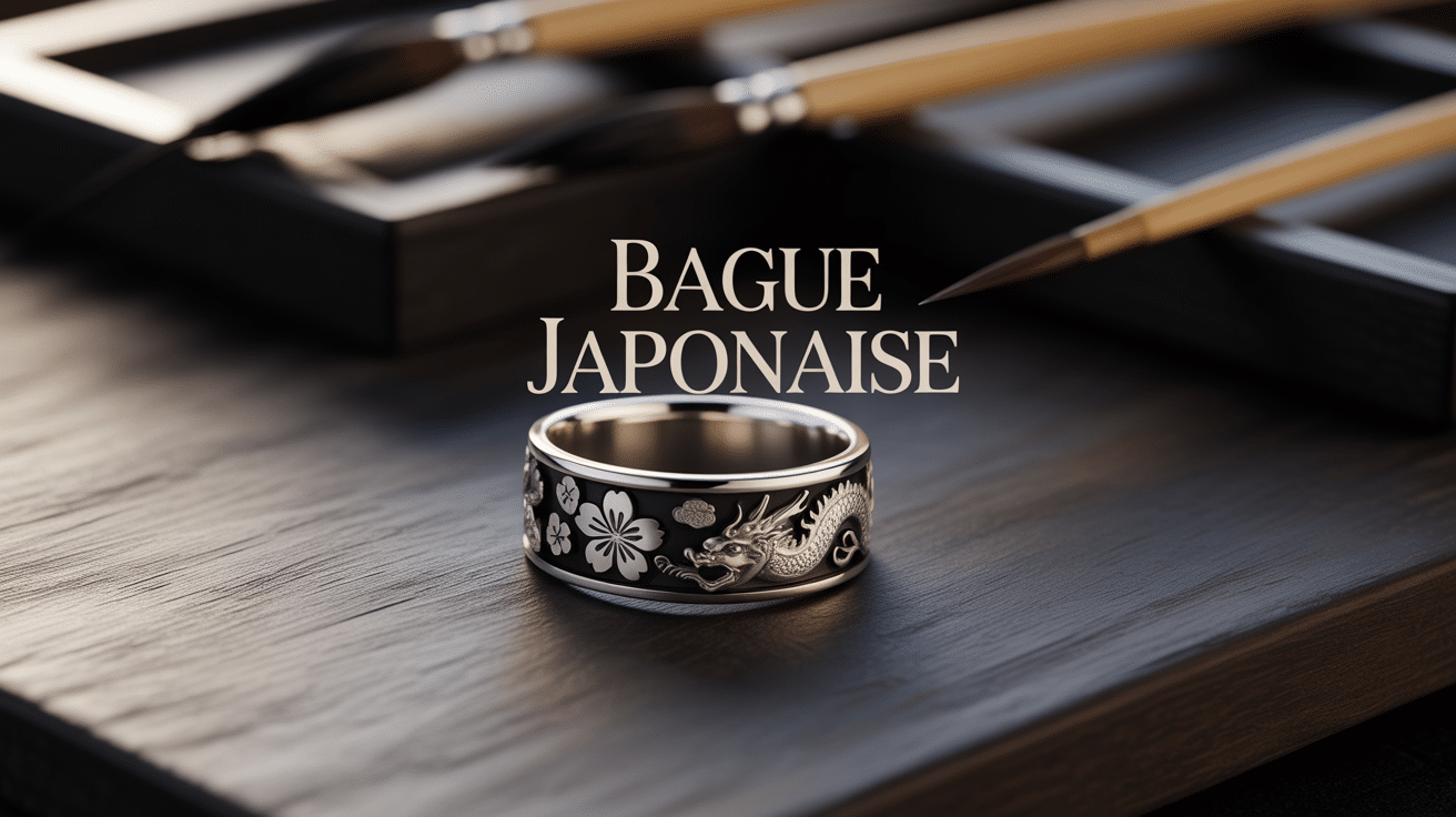 bague japonaise motifs traditionnels zen
