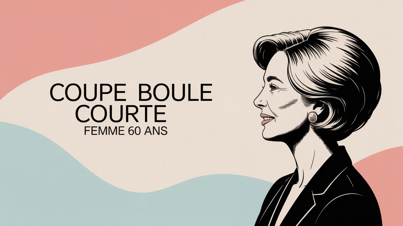 Portrait femme 60 ans coupe boule courte profil