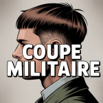 Homme profil coupe militaire courte illustration