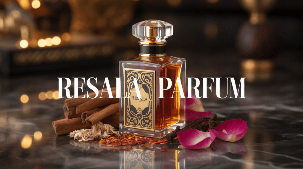 Flacon resala parfum doré oriental luxe