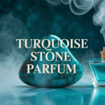turquoise stone parfum pierre et flacon élégant