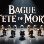 Bague tete de mort collection fond sombre