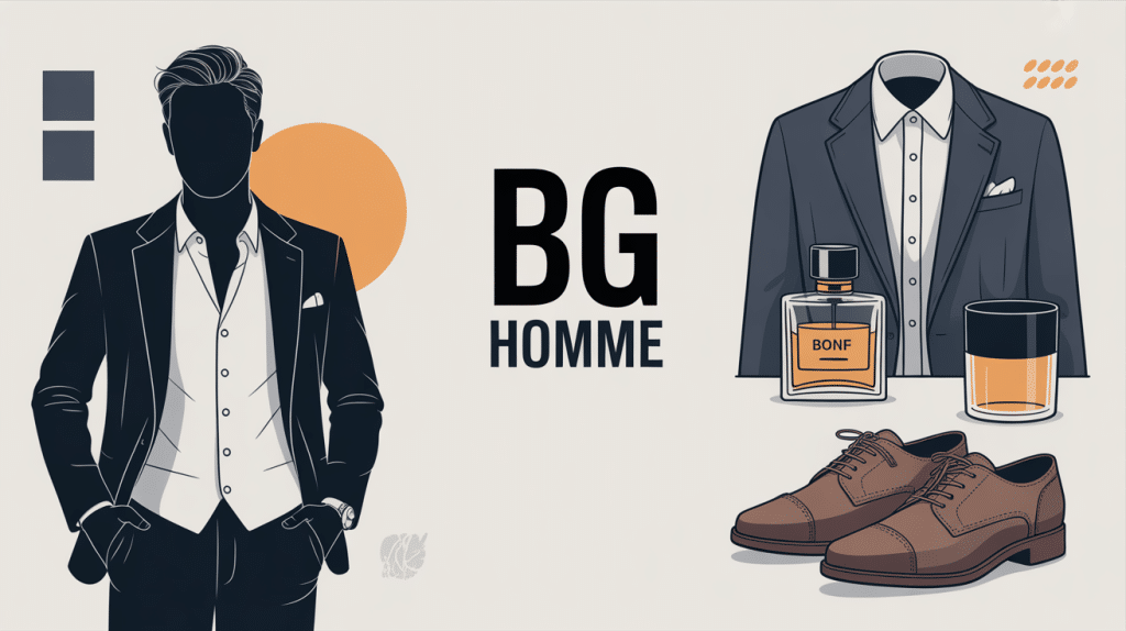 Illustration bg homme élégant veste montre