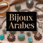 bijoux arabe dorés et argentés sur soie brodée