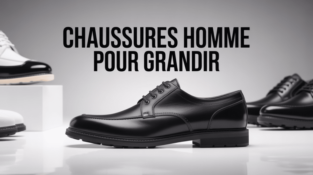 chaussure homme pour grandir noire élégante moderne
