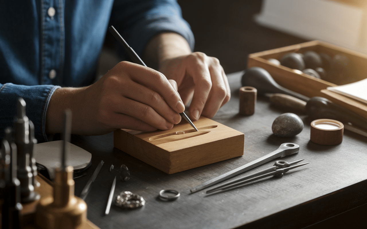 chevalière homme personnalisable atelier bijoutier gravure