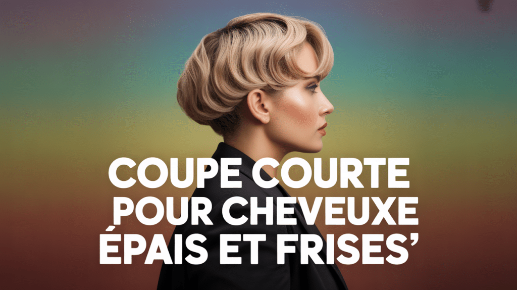 Femme profil coupe courte pour cheveux épais et frisés texture bouclée