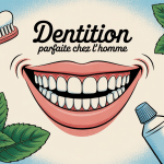 dentition parfaite homme sourire blanc moderne