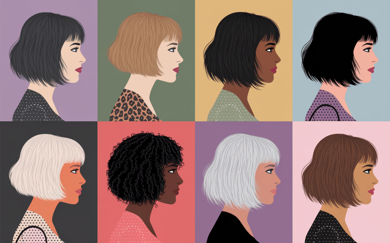 Coupes rock femme silhouettes profil variations