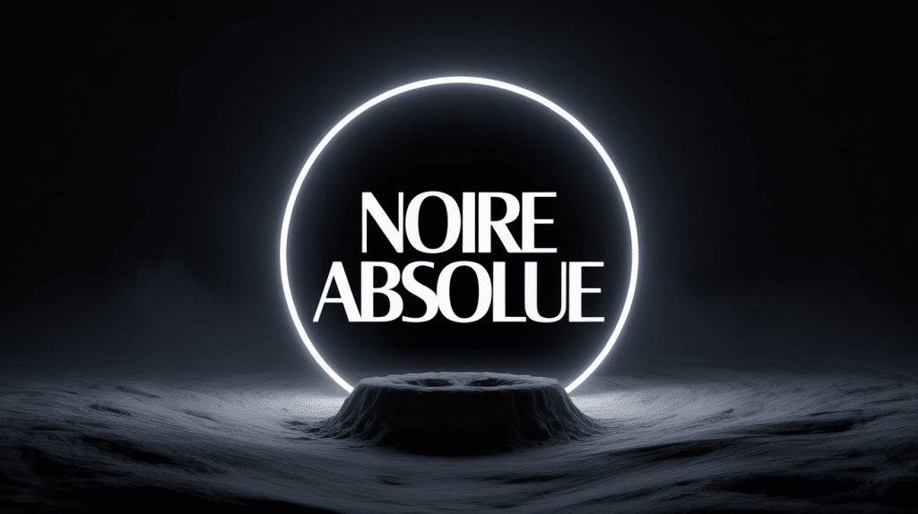noire absolue surface ultra-noire halo lumineux