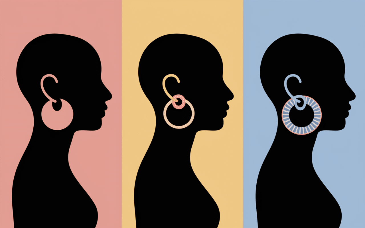 nom.piercing oreille styles silhouettes