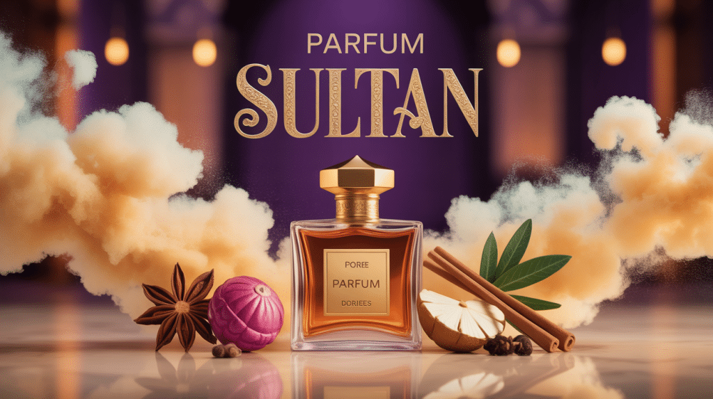parfum sultan flacon doré épices orientales