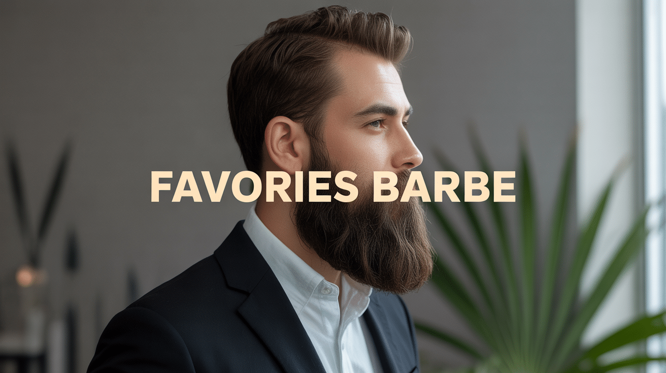 Portrait favories barbe parfaitement taillée