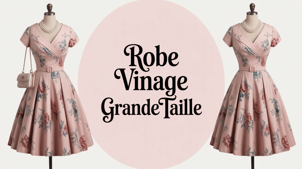 robe vintage grande taille 1950s avec accessoires