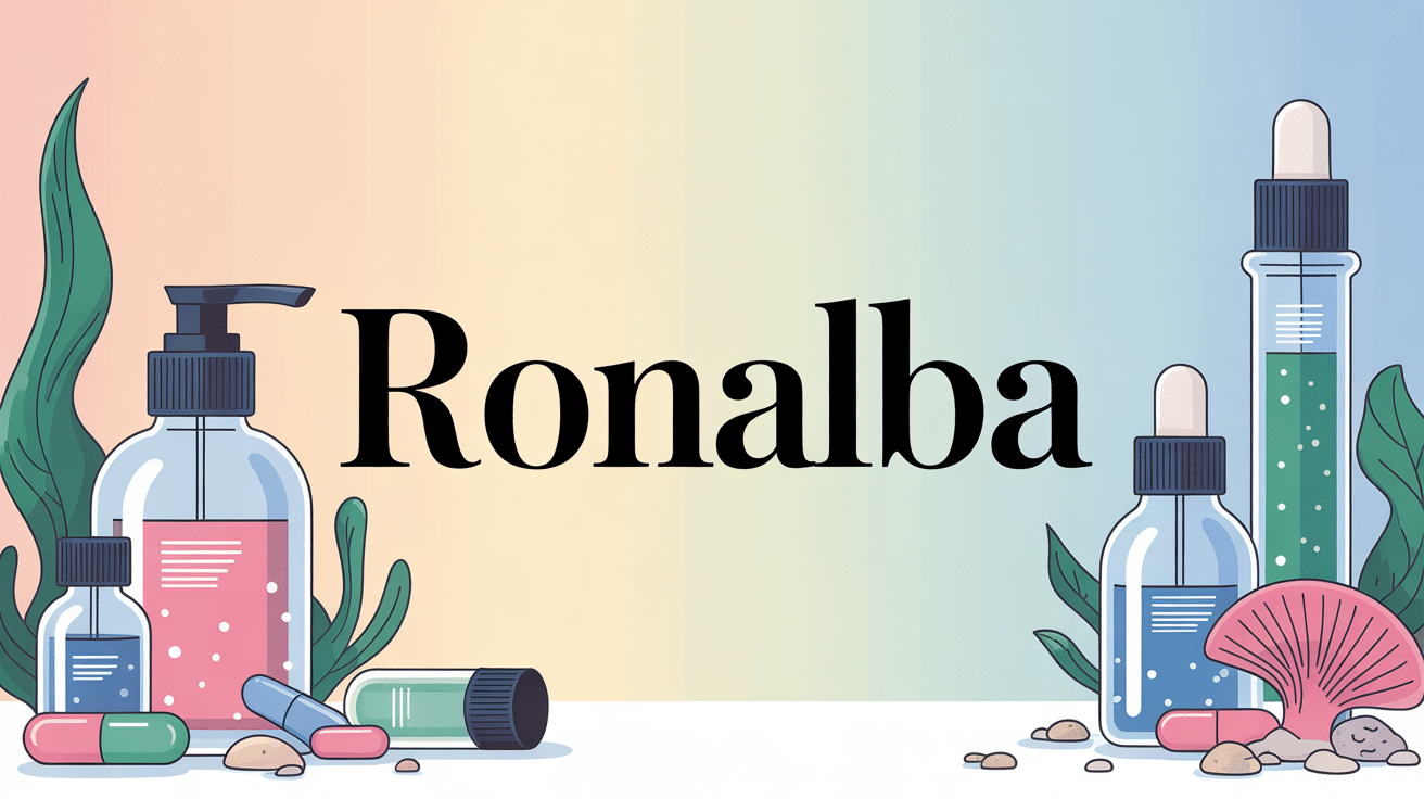 ronalba illustration laboratoire beauté flacons élégants