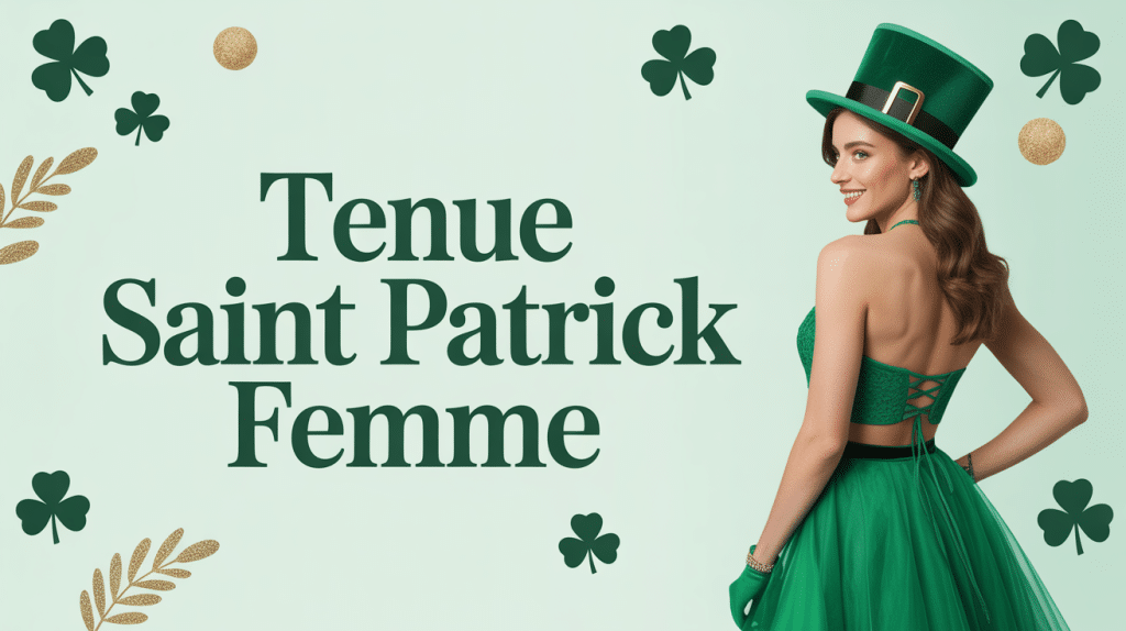 Femme en tenue saint patrick femme verte élégante