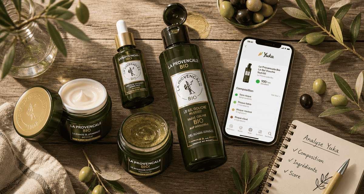la provençale bio avis yuka produits sur table avec application