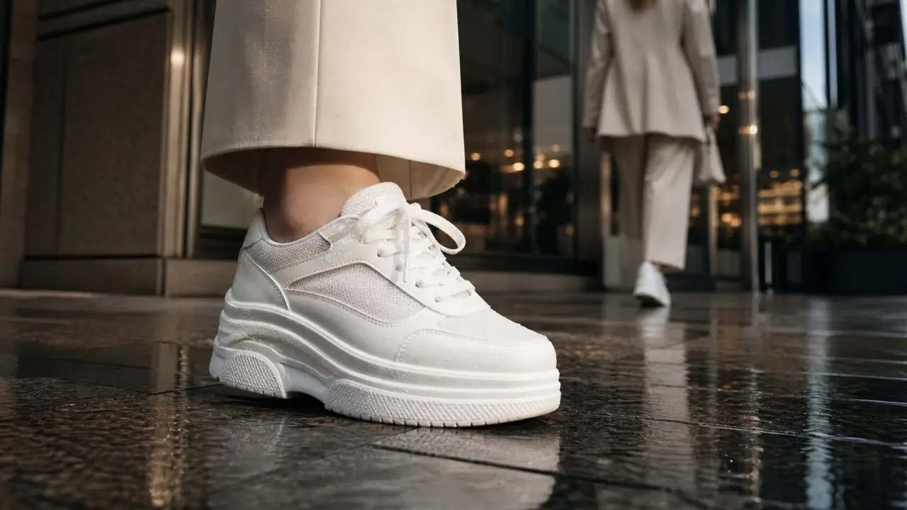 Basket blanche femme tendance 2025 plateforme