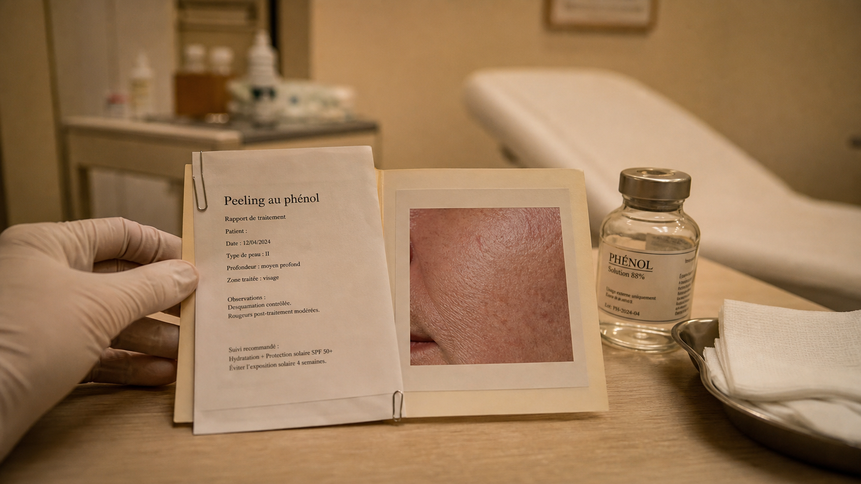 Peeling au phénol avis : dossier médical et soin dermique