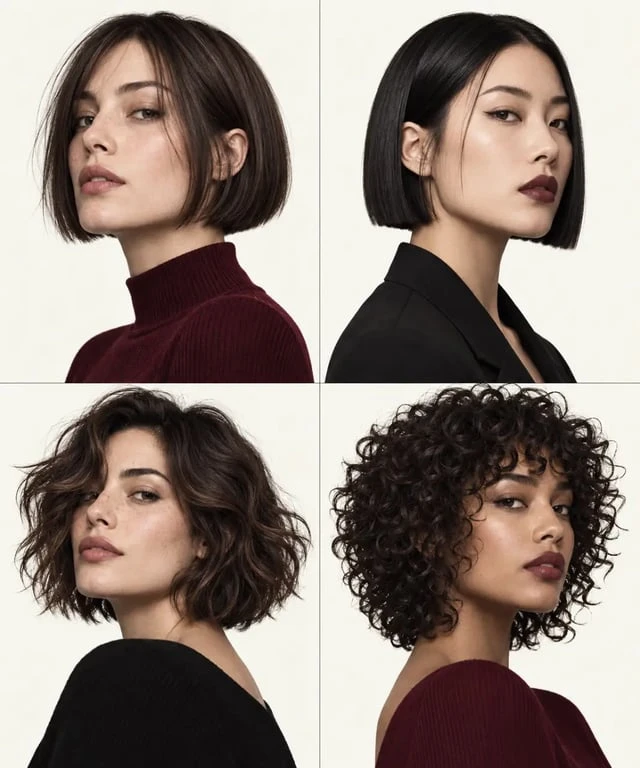 Coupe courte femme 2025 adaptée aux cheveux fins, raides, ondulés et bouclés