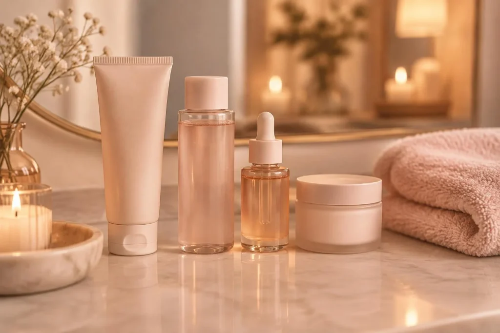 Routine beauté douce du soir : 4 étapes pour une peau apaisée, sans surcharger